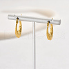 Vintage Stainless Steel Irregular Metal Earrings for Women US4396-4