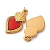 304 Stainless Steel Enamel Pendants STAS-U061-30G-2