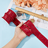 FIBLOOM 10 Yards Polyester Ruffled Lace Ribbon DIY-FI0001-14A-10