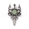 Natural Green Aventurine Pendants G-H281-03G-2