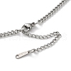 Non-Tarnish 304 Stainless Steel Pendant Necklaces NJEW-C017-02P-3