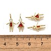 Brass Micro Pave Cubic Zirconia Pendants KK-D339-01G-02-4
