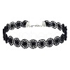 6Pcs 6 Styles Gothic Polyester Lace Choker Necklaces for Women FS-WG8751E-01-3