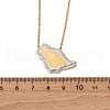 304 Stainless Steel Crystal Rhinestone Saudi Arabia Country Map Pendant Necklaces NJEW-R026-08G-5