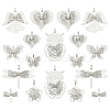   18Pcs 9 Styles Brass Rhinestone Pendants FIND-PH0020-70-1