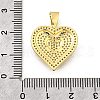 Brass Micro Pave Cubic Zirconia Pendants KK-Z104-12G-3