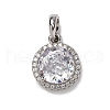 925 Sterling Silver Pave Clear Cubic Zirconia Pendants STER-F063-01C-01-1