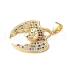Brass Micro Pave Cubic Zirconia Pendants KK-A252-12G-2
