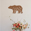 Creative Natural Wooden Wall Hanging Decoration AJEW-WH0331-005-7