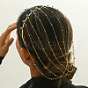 Elegant Vintage Iron & Glass Middle Eastern Tassel Earrings Face Veil for Women's Party SN0102-1-2
