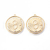 Brass Micro Pave Clear Cubic Zirconia Pendants KK-N232-158-NF-1