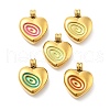 304 Stainless Steel Enamel Pendants STAS-L283-36G-1
