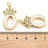 Brass Micro Pave Clear Cubic Zirconia Pendants KK-G498-01O-02-3