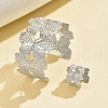 Butterfly Alloy Cuff Bangles & Rings Sets for Women FS-WG97FA7-02-1