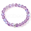 8mm Round Synthetic Moonstone Beaded Stretch Bracelets Making BJEW-JB11394-3