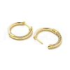 Brass Micro Pave Cubic Zirconia Hoop Earring EJEW-C088-25G-01-2
