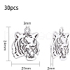 Tibetan Style Alloy Tiger Head Pendants TIBEP-PH0004-85-2