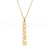 304 Stainless Steel Word Constellation Pendant Necklaces FS-WGAAB2A-08-2