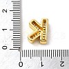 Brass Micro Pave Clear Cubic Zirconia Charms ZIRC-C009-01G-K-3