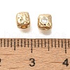 Brass Micro Pave Cubic Zirconia KK-Q001-03G-01-3