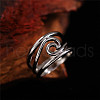 Wave Brass Finger Rings for Women FS-WG2693B-01-3
