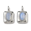 304 Stainless Steel Pave Opalite Rectangle with Oval Charms STAS-L022-516P-06-1