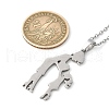 2Pcs 2 Colors 304 Stainless Steel Mom and Daughter Pendant Necklaces for Mother's Day Gift NJEW-JN05193-5