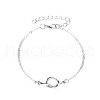 Alloy Knot Link Anklets for Women WG25ED7-02-2