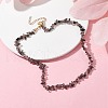 Natural Ice Obsidian Chip Beaded Necklace NJEW-JN04616-02-2