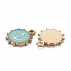 Alloy Enamel Pendants ENAM-N055-016B-NR-3