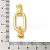 Rectangle Rack Plating Brass Fold Over Clasps KK-A225-01B-G-3