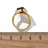 Rhombus Natural Obsidian Finger Rings RJEW-B113-01G-07-5