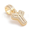 Brass Micro Pave Cubic Zirconia Pendants ZIRC-G165-13G-Y-2