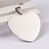 Tarnish Resistant 304 Stainless Steel Stamping Blank Tag Pendants STAS-F100-06-1