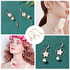 CREATCABIN 50Pcs Real 18K Gold Plated Brass Horizontal Loop French Earring Hooks KK-CN0001-81-6