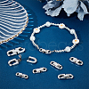 Unicraftale 8Pcs 4 Styles 304 Stainless Steel Fold Over Clasps STAS-UN0055-29-2