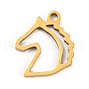 Golden Plated 304 Stainless Steel Pendants STAS-L271-01G-06-1