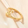 Brass Cuff Rings for Women RJEW-U044-C-2