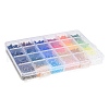 1080Pcs 24 Color Transparent Glass Bead GLAA-H026-02-2