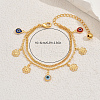 Brass Curb & Cable Chain Multi-strand Bracelets DT4732-5