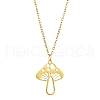 201 Stainless Steel Mushroom Pendants Necklaces NJEW-JN04562-01-2