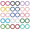SUPERFINDINGS 30Pcs 15 Colors Zinc Alloy Spring Gate Rings FIND-FH0005-87B-1
