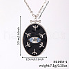 Elegant Brass Pave Clear Cubic Zirconia with Enamel Lucky Eye Necklaces RW8317-1-1