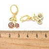 Brass Micro Pave Clear Cubic Zirconia Stud Earrings EJEW-P303-06G-5
