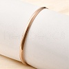 304 Stainless Steel Plain Bangles for Women BJEW-V004-02A-RG-3