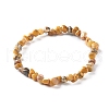 Natural Moss Agate Chip Beads Bracelet for Girl Women BJEW-JB06748-07-1