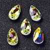 Faceted Teardrop Glass Pendants GLAA-O008-A15-1