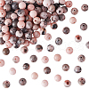 Olycraft Natural Pink Zebra Jasper Beads G-OC0001-22-6mm-1