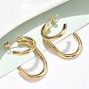 304 Stainless Steel Two-layer C-Shaped Stud Earrings EJEW-Z098-18G-2
