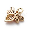Rack Plating Brass Micro Pave Cubic Zirconia Pendants KK-C019-13G-02-3